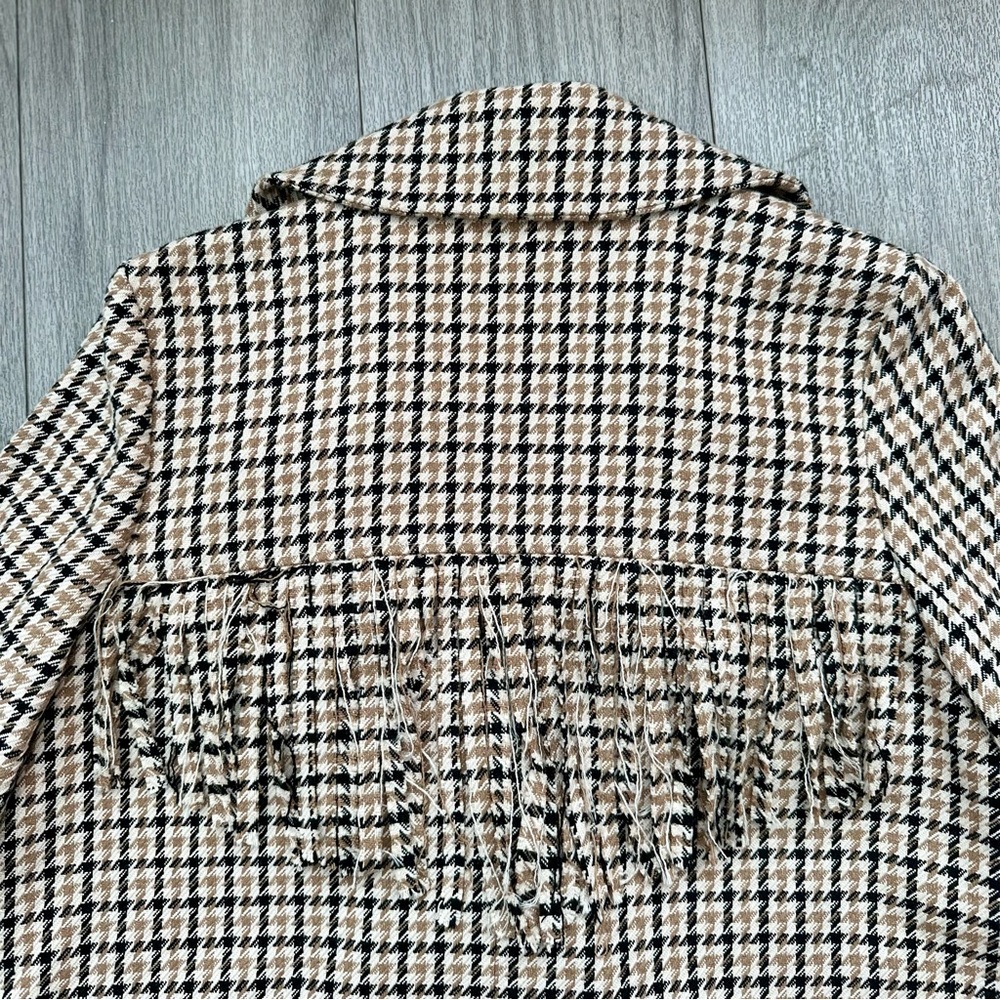 The Kooples Patterned Formal Wool Jacket With Fringing - Picture 14 of 14